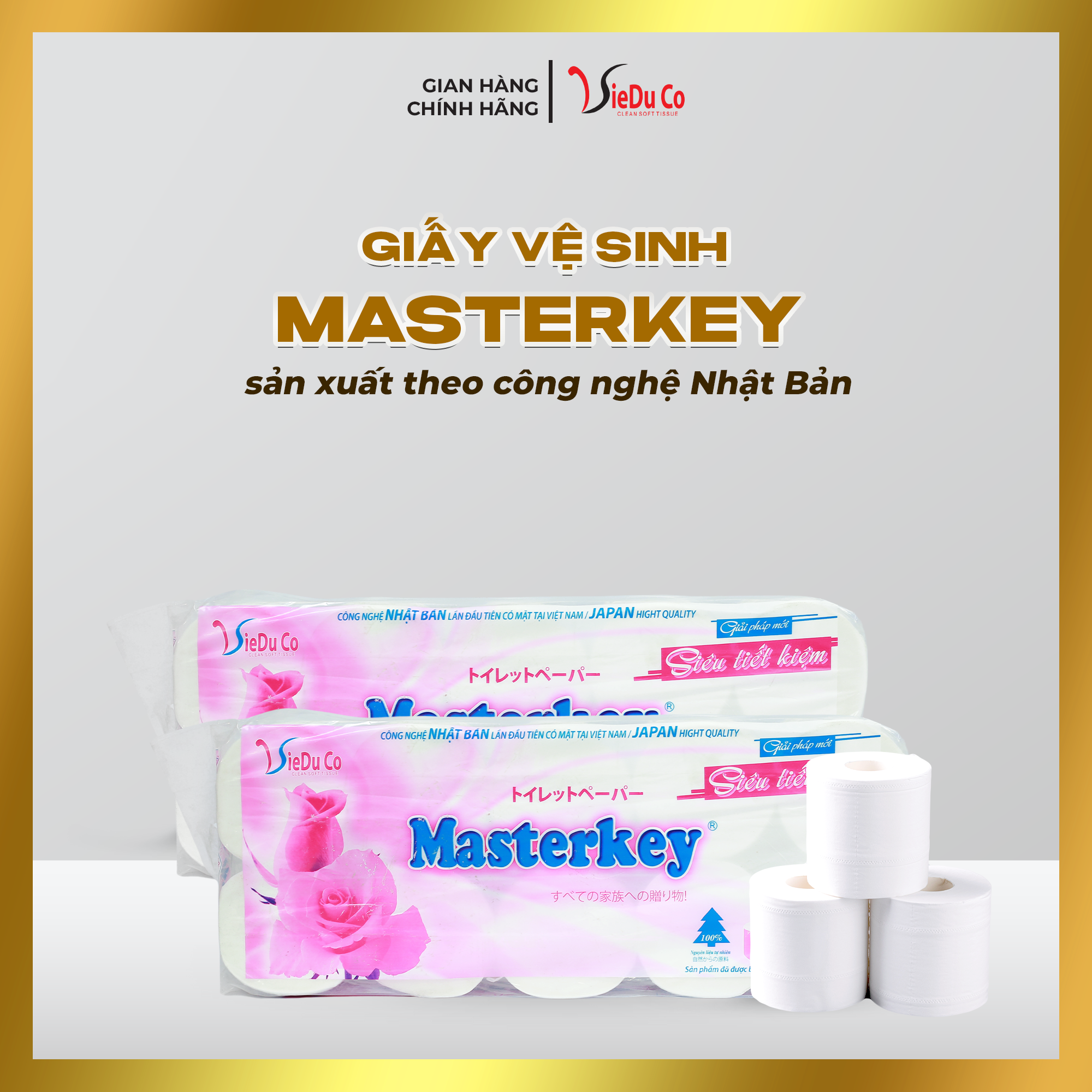 Giấy vệ sinh Masterkey sản xuất theo công nghệ Nhật Bản