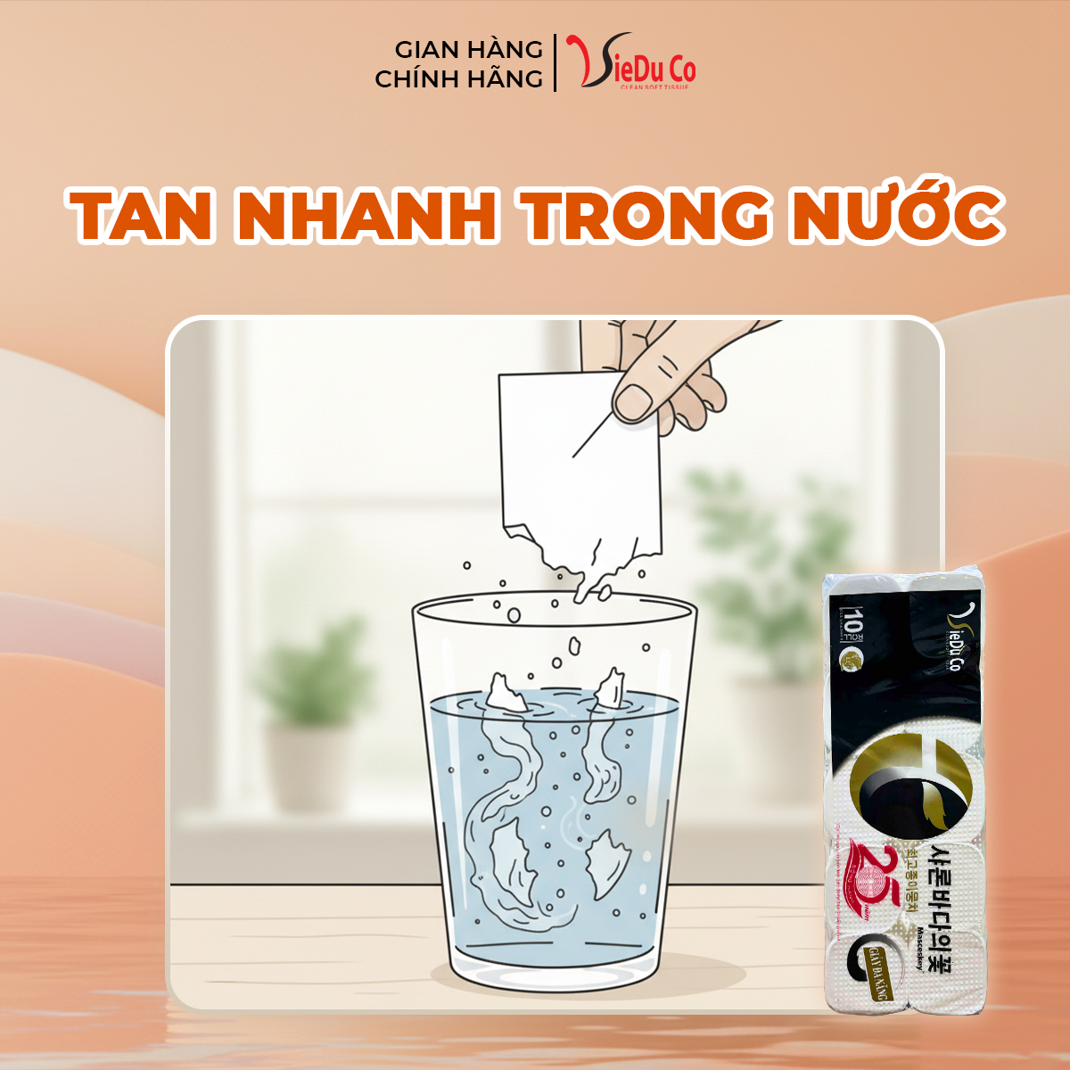 Giấy vệ sinh Masterkey sản xuất theo công nghệ Hàn Quốc