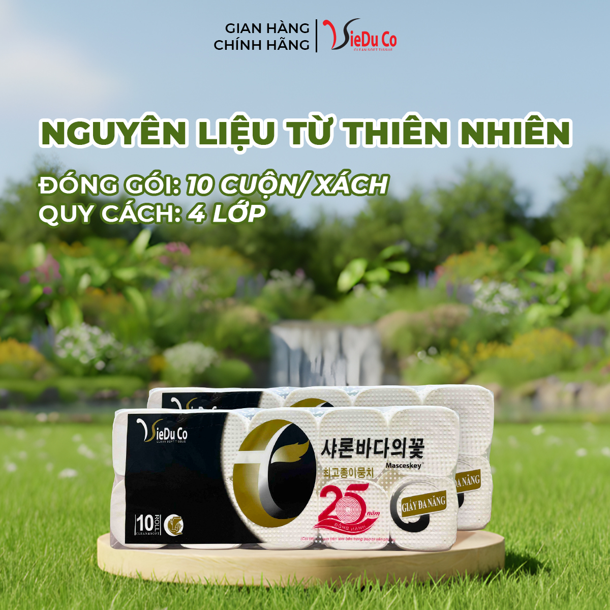 Giấy vệ sinh Masterkey sản xuất theo công nghệ Hàn Quốc
