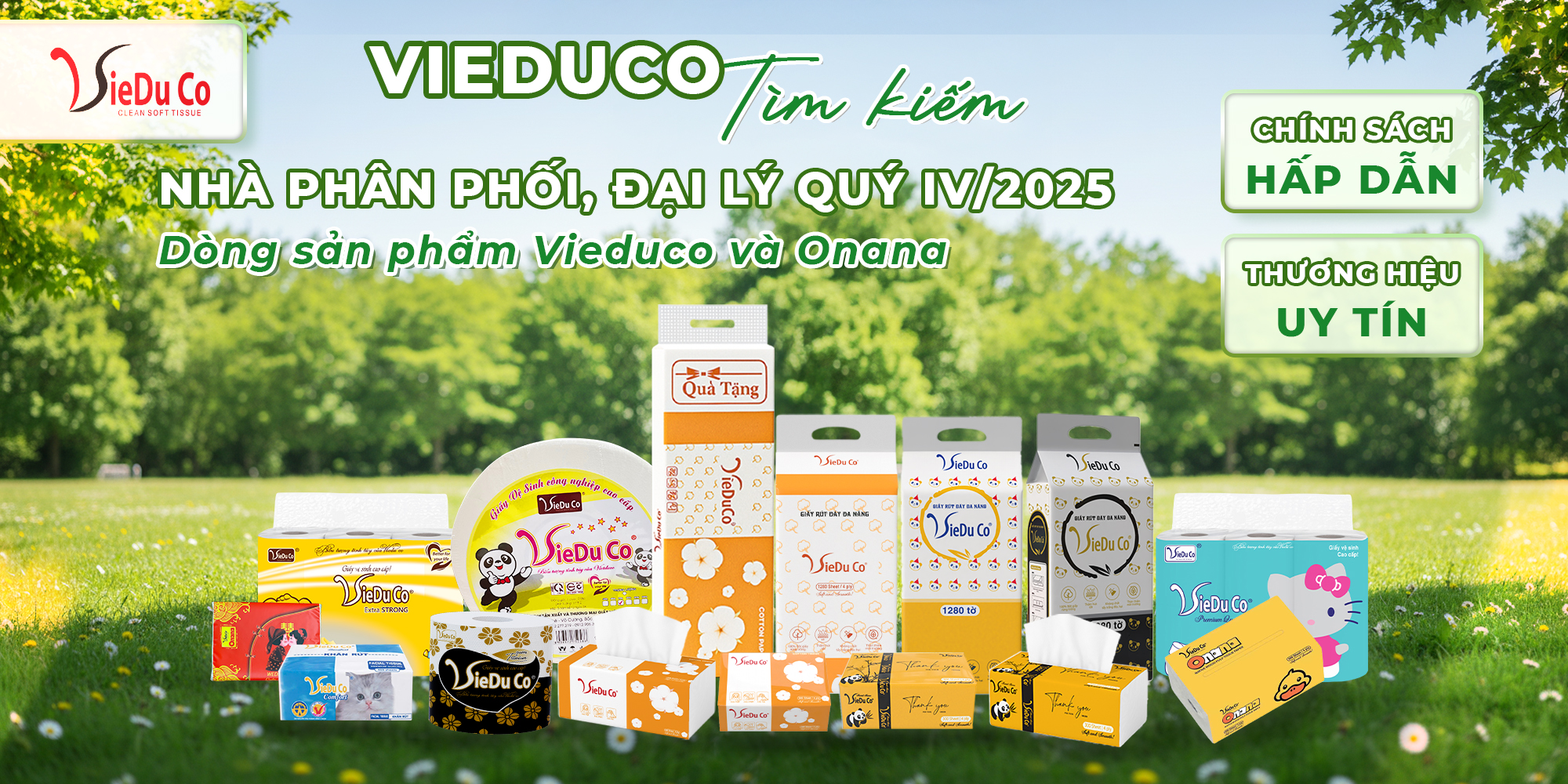 Vieduco tìm kiếm Nhà phân phối, Đại lý,  Tổng kho trên toàn quốc